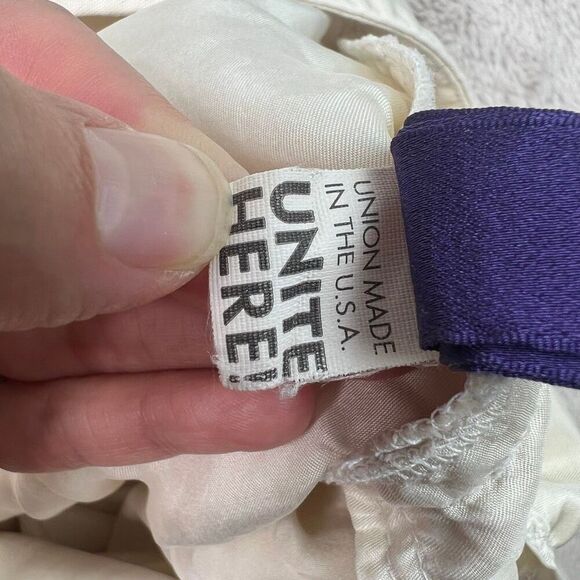 Ralph Lauren PURPLE LABEL Cream Pants 100% Silk Womens Size 12 Made in USA - Picture 15 of 15